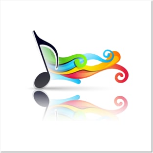 Colorful Music Note Posters and Art